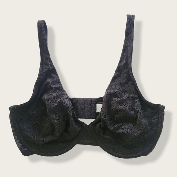 NATORI Bra Black Lace Mesh Bra 32DD - Picture 1 of 8